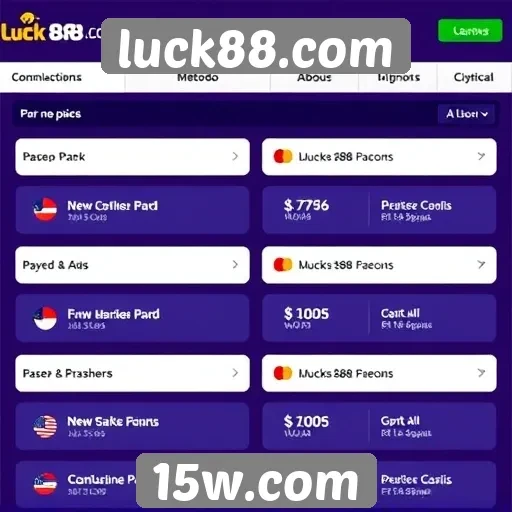 Avaliação dos métodos de pagamento no luck88.com